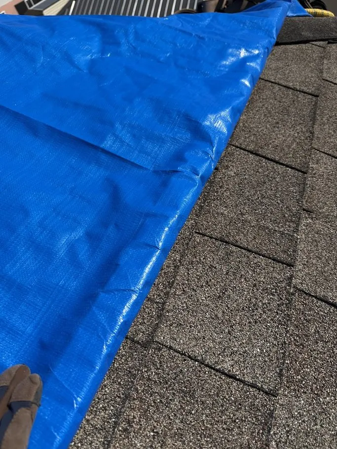 Step 1: Position Your Tarp and Roll Furring Strips